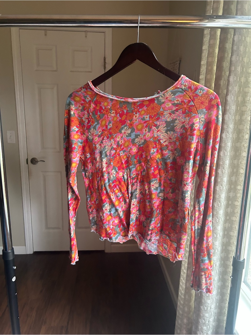 NATURAL LIFE Pink Multi Floral Long-Sleeve Top